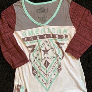 American fighter 3/4 sleeve